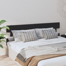 Acquista Testiera per Letto Nera 204x3x81 cm in Legno Massello di Pino con riferimento GHV-819094 della ditta GARDENHOME