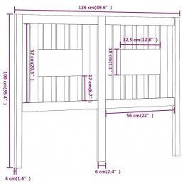 Acquista Testiera per Letto Miele 126x4x100 cm in Legno di Pino con riferimento GHV-818663 della ditta GARDENHOME