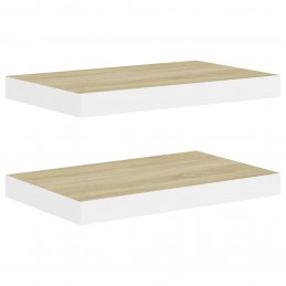 Acquista Scaffali a Parete 2 pz Rovere e Bianco 50x23x3,8 cm in MDF con riferimento GHV-326574 della ditta GARDENHOME