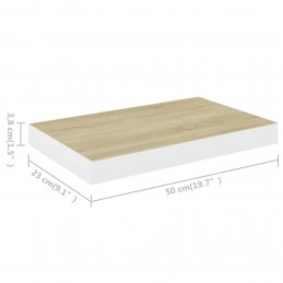 Acquista Scaffali a Parete 2 pz Rovere e Bianco 50x23x3,8 cm in MDF con riferimento GHV-326574 della ditta GARDENHOME