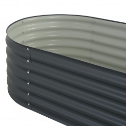 Acquista Letto Rialzato Giardino 160x80x44 cm in Acciaio Zincato Grigio con riferimento GHV-45529 della ditta GARDENHOME