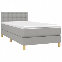 Acquista Letto a Molle Materasso e LED Grigio Chiaro 100x200 cm Tessuto con riferimento GHV-3134013 della ditta GARDENHOME