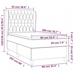 Acquista Giroletto a Molle con Materasso Nero 90x200 cm in Tessuto con riferimento GHV-3128735 della ditta GARDENHOME