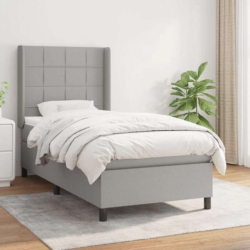 Acquista Giroletto a Molle con Materasso Grigio Chiaro 90x200 cm Tessuto con riferimento GHV-3131401 della ditta GARDENHOME