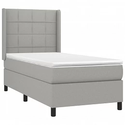 Acquista Giroletto a Molle con Materasso Grigio Chiaro 90x200 cm Tessuto con riferimento GHV-3131401 della ditta GARDENHOME