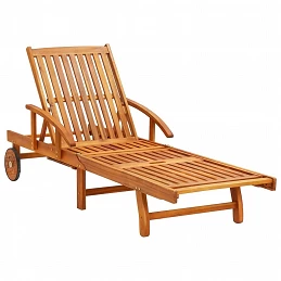 Acquista Sdraio 2 pz con Cuscini in Legno Massello di Acacia con riferimento GHV-3077331 della ditta GARDENHOME