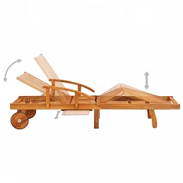 Acquista Sdraio 2 pz con Cuscini in Legno Massello di Acacia con riferimento GHV-3077331 della ditta GARDENHOME