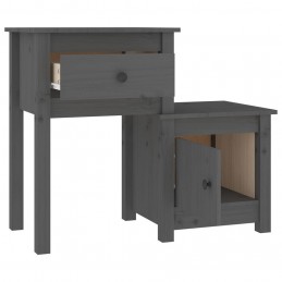 Acquista Comodini 2 pz Grigi 79,5x38x65,5 cm in Legno Massello di Pino con riferimento GHV-814544 della ditta GARDENHOME
