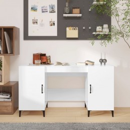 Acquista Scrivania Bianco Lucido 140x50x75 cm in Legno Multistrato con riferimento GHV-812777 della ditta GARDENHOME