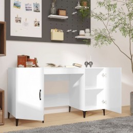 Acquista Scrivania Bianco Lucido 140x50x75 cm in Legno Multistrato con riferimento GHV-812777 della ditta GARDENHOME