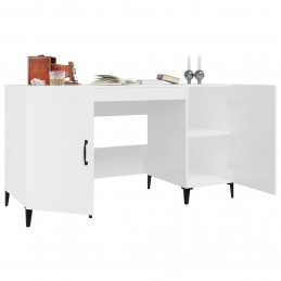 Acquista Scrivania Bianco Lucido 140x50x75 cm in Legno Multistrato con riferimento GHV-812777 della ditta GARDENHOME
