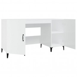 Acquista Scrivania Bianco Lucido 140x50x75 cm in Legno Multistrato con riferimento GHV-812777 della ditta GARDENHOME