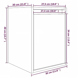 Acquista Pensili 2 pz Grigi 30x30x40 cm in Legno Massello di Pino con riferimento GHV-813480 della ditta GARDENHOME