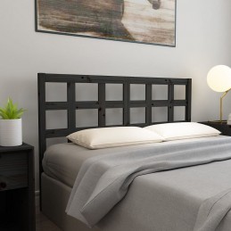 Acquista Testiera per Letto Nera 145,5x4x100cm in Legno Massello di Pino con riferimento GHV-817894 della ditta GARDENHOME