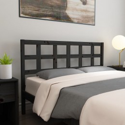 Acquista Testiera per Letto Nera 145,5x4x100cm in Legno Massello di Pino con riferimento GHV-817894 della ditta GARDENHOME
