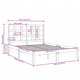 Acquista Giroletto Nero in Legno Massello 140x190 cm con riferimento GHV-3105454 della ditta GARDENHOME