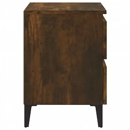 Acquista Comodino con Gambe in Metallo Rovere Fumo 40x35x50 cm con riferimento GHV-813128 della ditta GARDENHOME