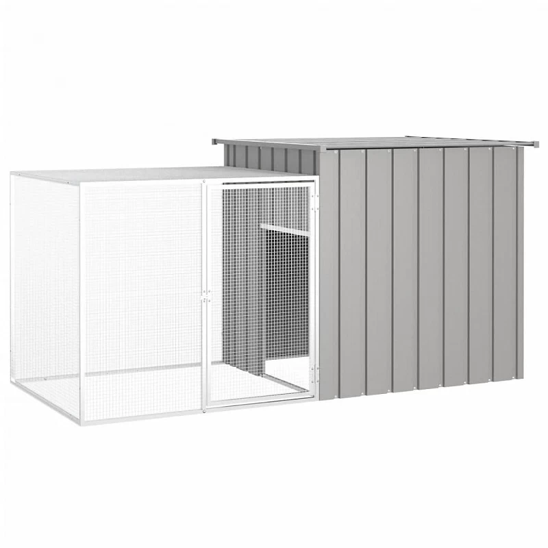 Acquista Gabbia per Conigli Grigia 200x91x100 cm Acciaio Zincato con riferimento GHV-3155528 della ditta GARDENHOME