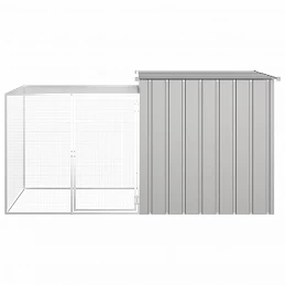 Acquista Gabbia per Conigli Grigia 200x91x100 cm Acciaio Zincato con riferimento GHV-3155528 della ditta GARDENHOME