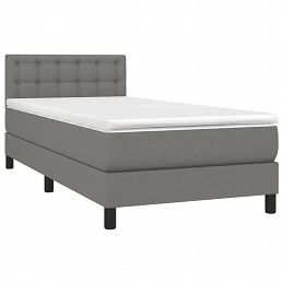 Acquista Letto a Molle Materasso e LED Grigio Scuro 100x200cm in Tessuto con riferimento GHV-3133454 della ditta GARDENHOME