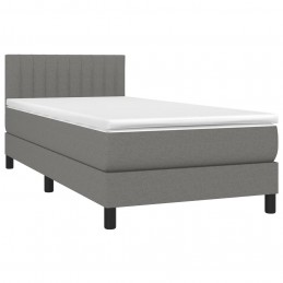 Acquista Letto a Molle Materasso e LED Grigio Scuro 100x200cm in Tessuto con riferimento GHV-3133294 della ditta GARDENHOME