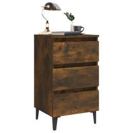 Acquista Comodino con Gambe in Metallo Rovere Fumo 40x35x69 cm con riferimento GHV-813140 della ditta GARDENHOME
