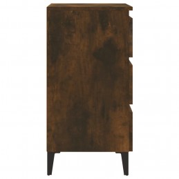 Acquista Comodino con Gambe in Metallo Rovere Fumo 40x35x69 cm con riferimento GHV-813140 della ditta GARDENHOME