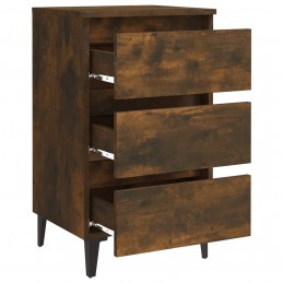 Acquista Comodino con Gambe in Metallo Rovere Fumo 40x35x69 cm con riferimento GHV-813140 della ditta GARDENHOME
