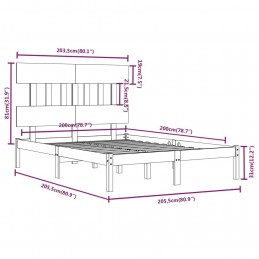 Acquista Giroletto Nero in Legno Massello 200x200 cm con riferimento GHV-3104762 della ditta GARDENHOME