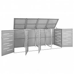 Acquista Copri Bidoni Pattume Quadruplo 276,5x77,5x115,5cm Acciaio Inox con riferimento GHV-149561 della ditta GARDENHOME