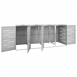Acquista Copri Bidoni Pattume Quadruplo 276,5x77,5x115,5cm Acciaio Inox con riferimento GHV-149561 della ditta GARDENHOME