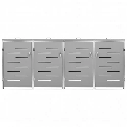 Acquista Copri Bidoni Pattume Quadruplo 276,5x77,5x115,5cm Acciaio Inox con riferimento GHV-149561 della ditta GARDENHOME