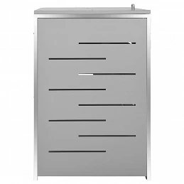 Acquista Copri Bidoni Pattume Quadruplo 276,5x77,5x115,5cm Acciaio Inox con riferimento GHV-149561 della ditta GARDENHOME