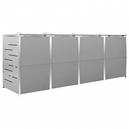 Acquista Copri Bidoni Pattume Quadruplo 276,5x77,5x115,5cm Acciaio Inox con riferimento GHV-149561 della ditta GARDENHOME