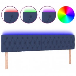 Acquista Testiera a LED Blu 200x7x78/88 cm in Tessuto con riferimento GHV-3121976 della ditta GARDENHOME