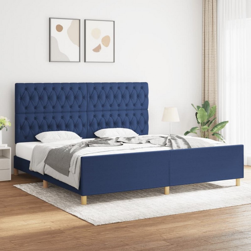 Acquista Giroletto con Testiera Blu 180x200 cm in Tessuto con riferimento GHV-3125330 della ditta GARDENHOME
