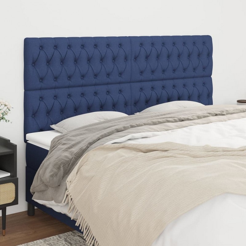 Acquista Testiera 4 pz Blu 100 x 7 x 78/88 cm in Tessuto con riferimento GHV-3116696 della ditta GARDENHOME
