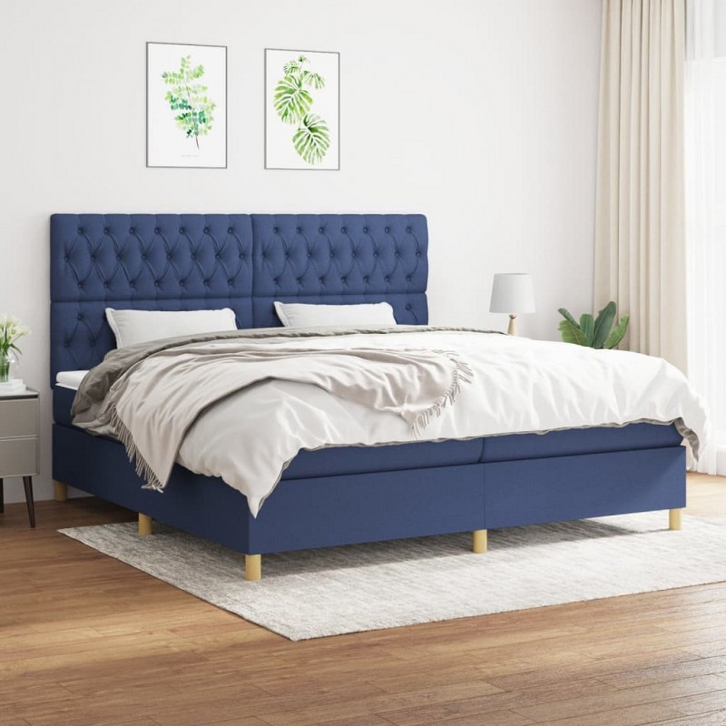 Acquista Giroletto a Molle con Materasso Blu 200x200 cm in Tessuto con riferimento GHV-3142607 della ditta GARDENHOME