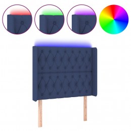 Acquista Testiera a LED Blu 103x16x118/128 cm in Tessuto con riferimento GHV-3124380 della ditta GARDENHOME