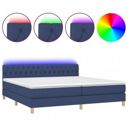 Acquista Letto a Molle Materasso e LED Blu 200x200cm in Tessuto con riferimento GHV-3133987 della ditta GARDENHOME