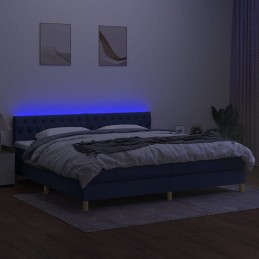 Acquista Letto a Molle Materasso e LED Blu 200x200cm in Tessuto con riferimento GHV-3133987 della ditta GARDENHOME