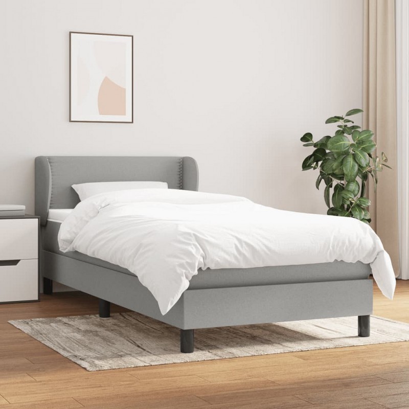 Acquista Giroletto a Molle con Materasso Grigio Chiaro 90x200 cm Tessuto con riferimento GHV-3126133 della ditta GARDENHOME