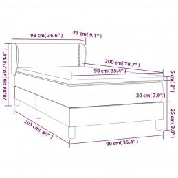 Acquista Giroletto a Molle con Materasso Grigio Chiaro 90x200 cm Tessuto con riferimento GHV-3126133 della ditta GARDENHOME