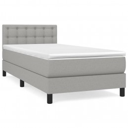 Acquista Giroletto a Molle con Materasso Grigio Chiaro 90x200 cm Tessuto con riferimento GHV-3140345 della ditta GARDENHOME