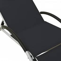 Acquista Lettino Prendisole con Cuscino in Textilene Nero con riferimento GHV-310529 della ditta GARDENHOME