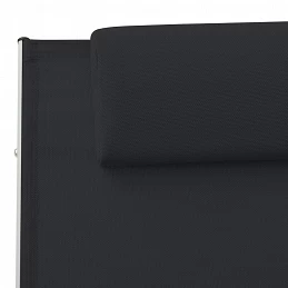 Acquista Lettino Prendisole con Cuscino in Textilene Nero con riferimento GHV-310529 della ditta GARDENHOME