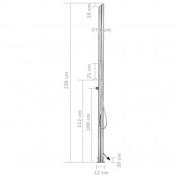 Acquista Doccia da Giardino 220 cm in Acciaio Inossidabile con riferimento GHV-315942 della ditta GARDENHOME