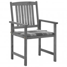 Acquista Sedie da Giardino con Cuscini 4 pz in Massello di Acacia Grigio con riferimento GHV-3061250 della ditta GARDENHOME