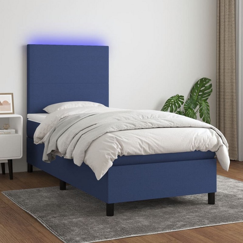 Acquista Letto a Molle con Materasso e LED Blu 90x190 cm in Tessuto con riferimento GHV-3134683 della ditta GARDENHOME