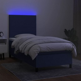 Acquista Letto a Molle con Materasso e LED Blu 90x190 cm in Tessuto con riferimento GHV-3134683 della ditta GARDENHOME